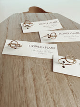 Load image into Gallery viewer, Open Circle Gemstone Rings