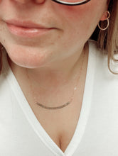 Load image into Gallery viewer, Labradorite Bar Necklace