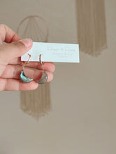 Load image into Gallery viewer, Labradorite Crescent Moon Earrings
